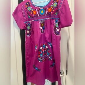 Embroidered Purple dress
Size small
